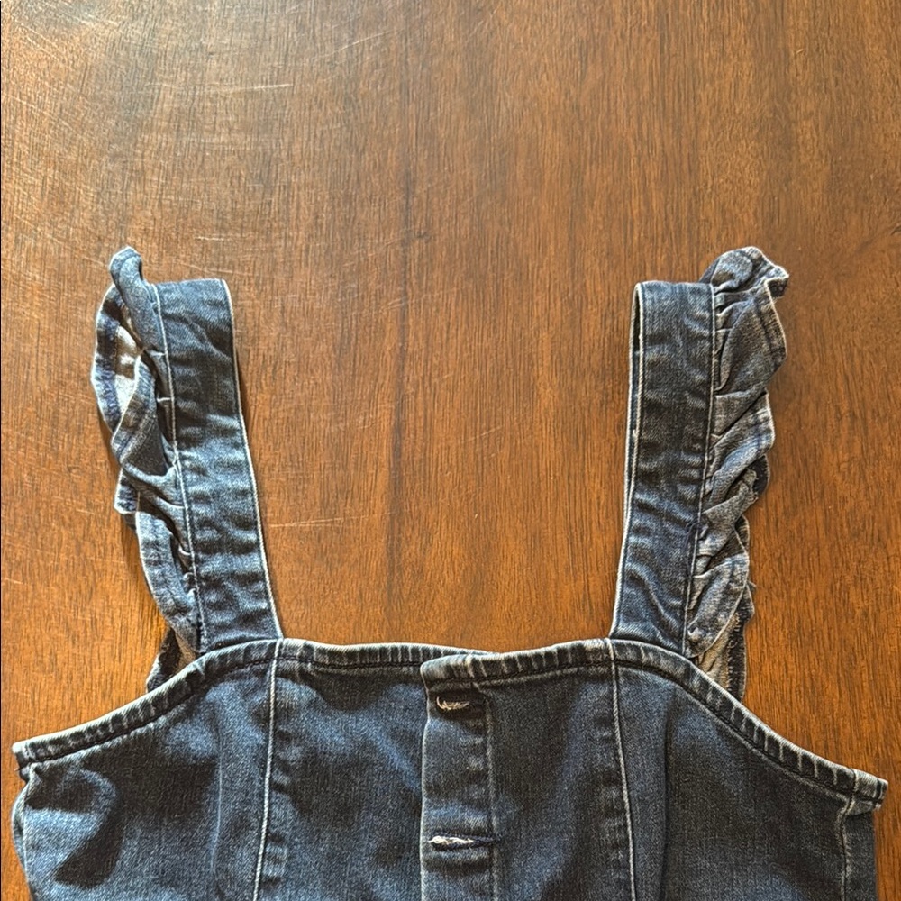 Show Me Your MuMu Rhea Ruffle Denim Jumpsuit - Picture 7 of 8
